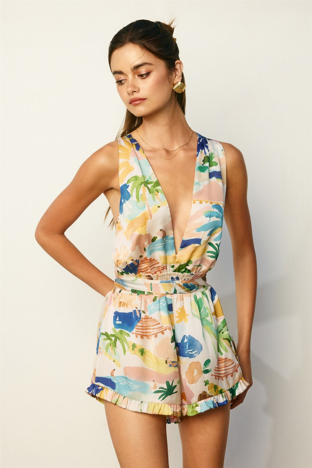 Tropical Views Multi Color Romper