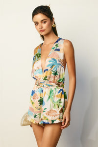 Tropical Views Multi Color Romper
