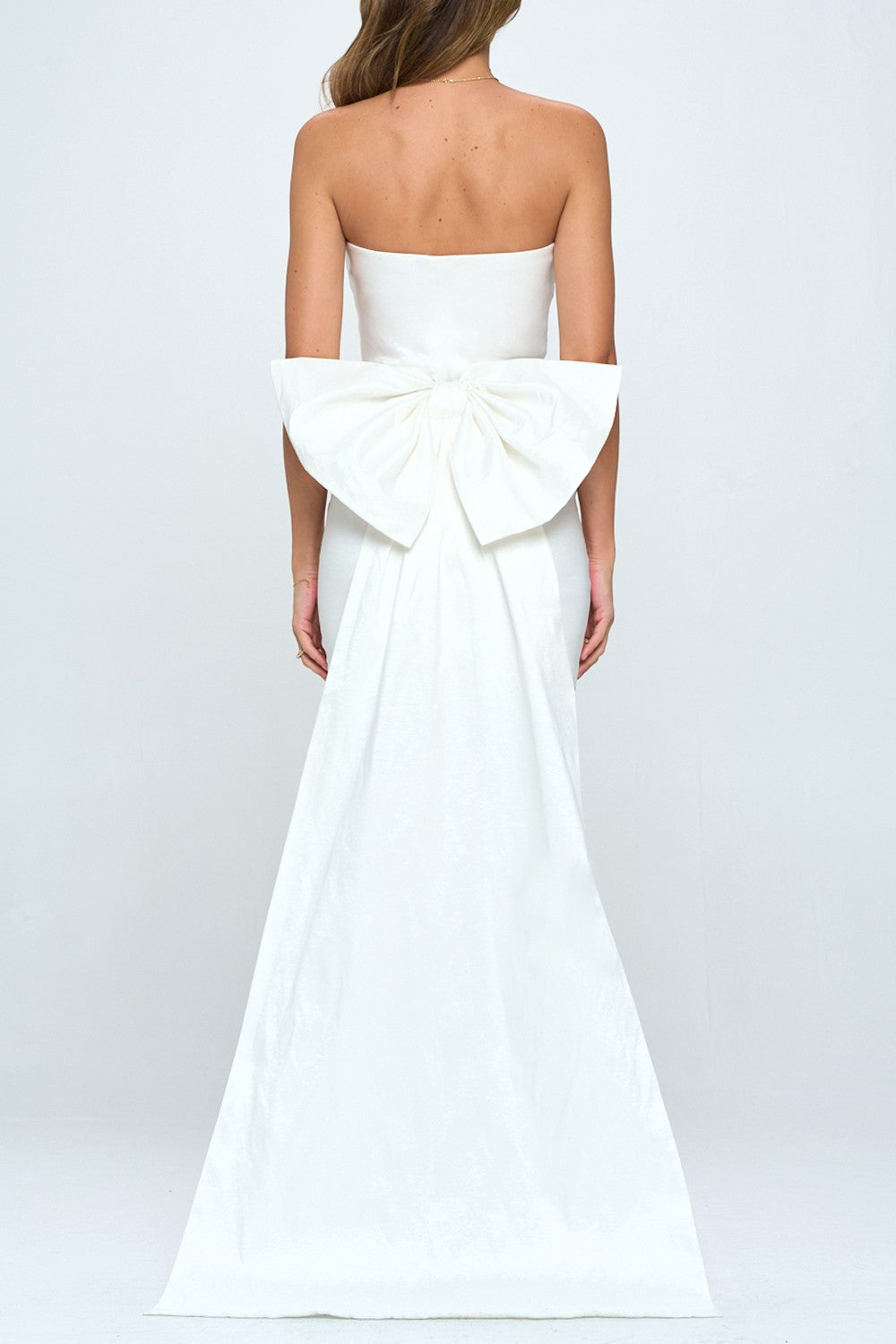 Back Bow with Train Mini Dress